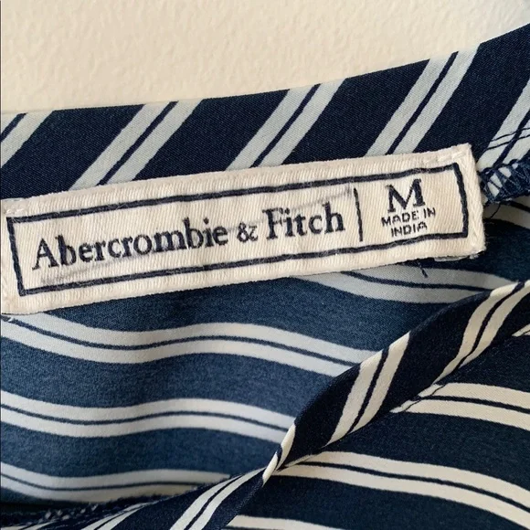 Abercrombie & Fitch Blue and White Boxy  Blouse Women’s SZ M - Picture 2 of 10